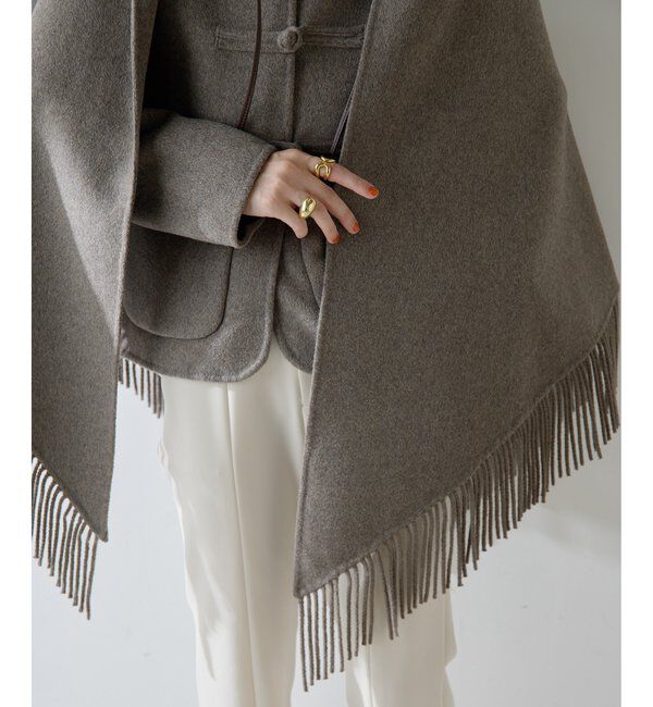 「【Christian AKS】Wool Fringe Stole」|マフラー|