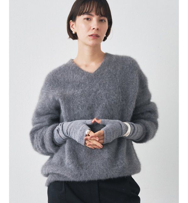  「ファーVプルオーバー」|ニット・セーター|