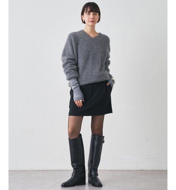  「ファーVプルオーバー」|ニット・セーター|