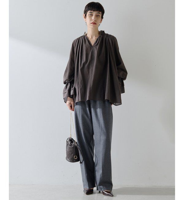  「カフスギャザーブラウス」|シャツ・ブラウス|