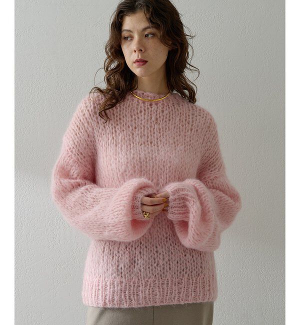  「ハンドクルーニットプルオーバー」|ニット・セーター|
