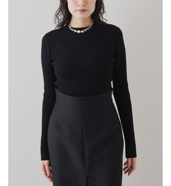  「リブニットクループルオーバー」|ニット・セーター|