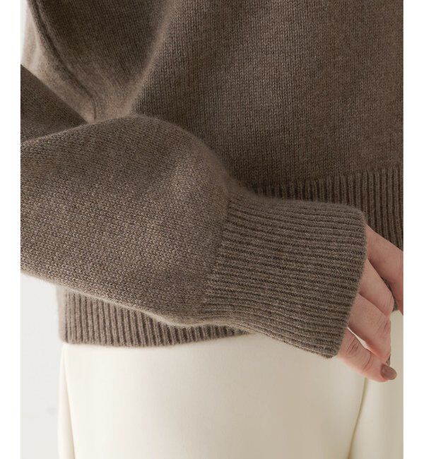  「ウールカシミヤZIPニットプルオーバー」|ニット・セーター|