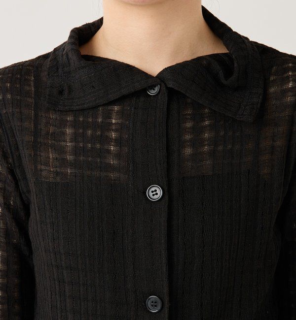  「Q.anos シアーチェック4WAYカーディガン」|Tシャツ・カットソー|