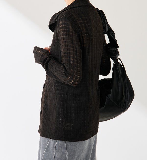  「Q.anos シアーチェック4WAYカーディガン」|Tシャツ・カットソー|