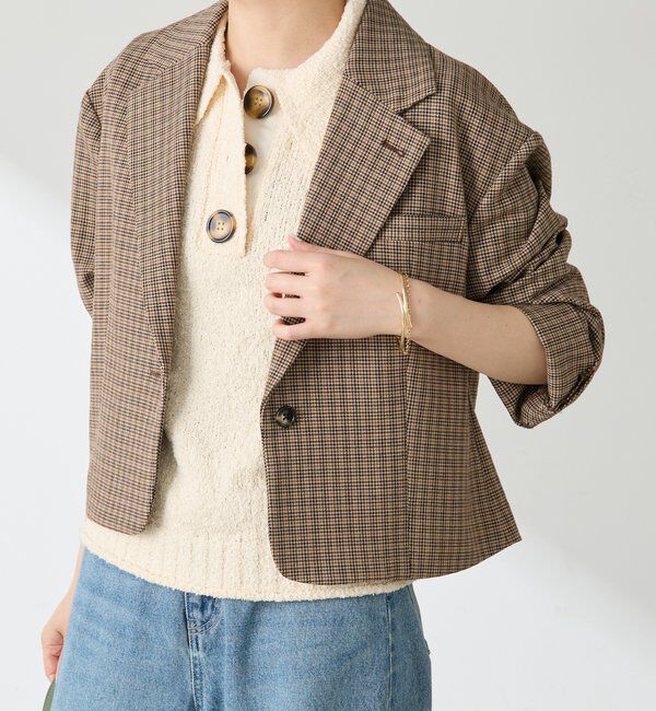  「ショートテーラードジャケット」|ベスト・ジレ|