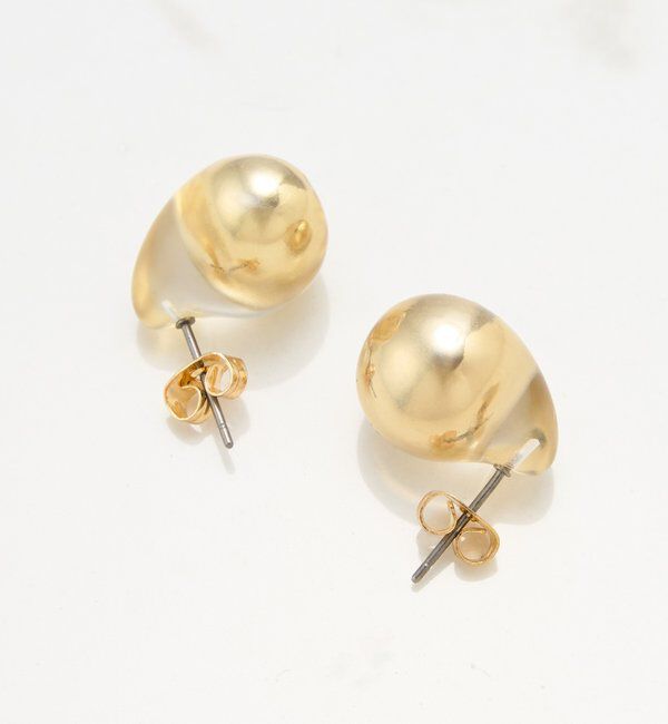  「【PAPILLONNER/パピヨネ】クリアドロップピアス」|リング|ゴールド