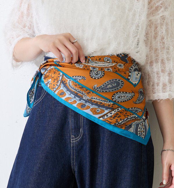  「【PAPILLONNER/パピヨネ】ペイズリースカーフ」|マフラー|