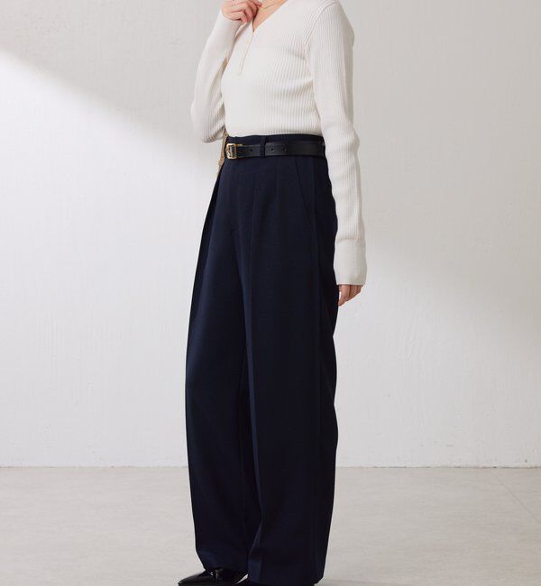  「ヘンリーネックVニット」|ニット・セーター|