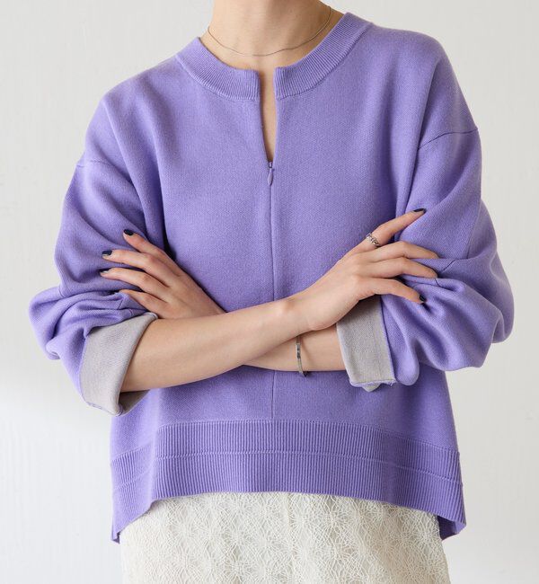  「スウェットライクラウンドヘムニット」|ニット・セーター|
