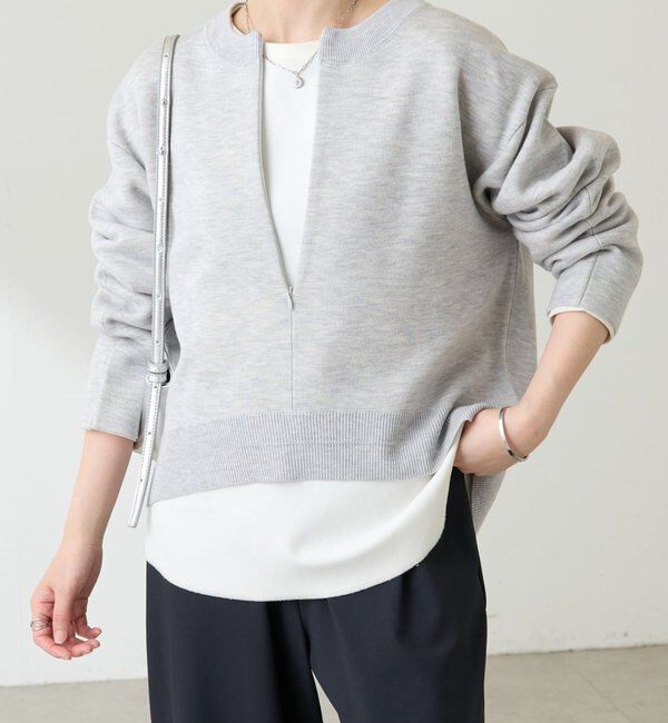  「スウェットライクラウンドヘムニット」|ニット・セーター|