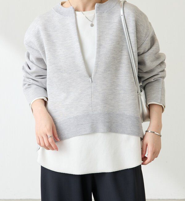  「スウェットライクラウンドヘムニット」|ニット・セーター|