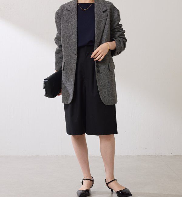  「【腰回りカバー】ネップオーバージャケット」|テーラードジャケット|