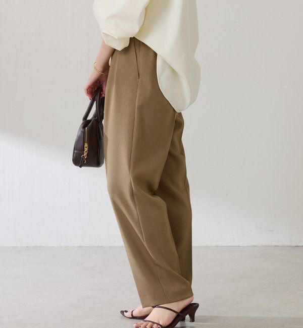  「ウールライクテーパードパンツ」|チノ|