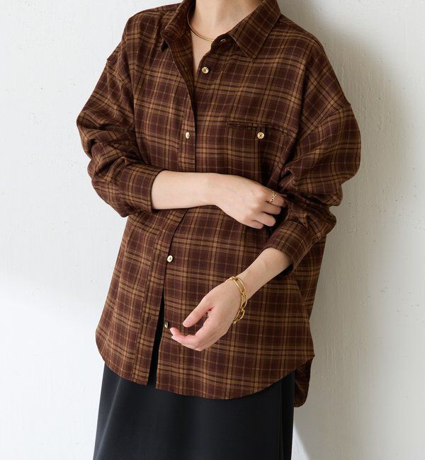  「メタルボタンチェックシャツ」|シャツ・ブラウス|