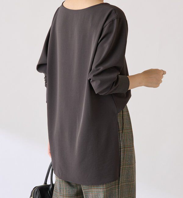  「フロッキーロゴ袖リブロンT/Tブラウス」|Tシャツ・カットソー|