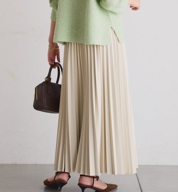  「フェイクレザープリーツスカート」|スカート|