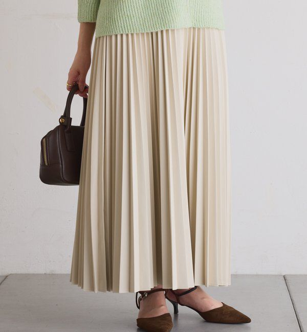  「フェイクレザープリーツスカート」|スカート|