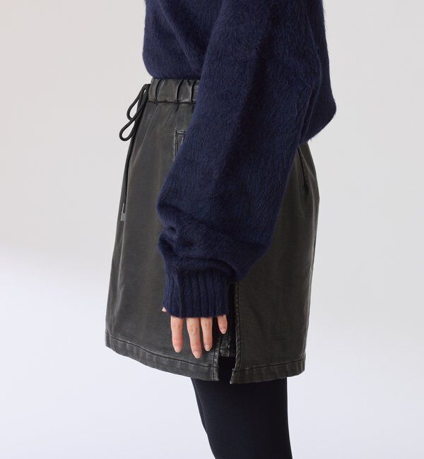  「レザーライクミニスカパン」|スカート|