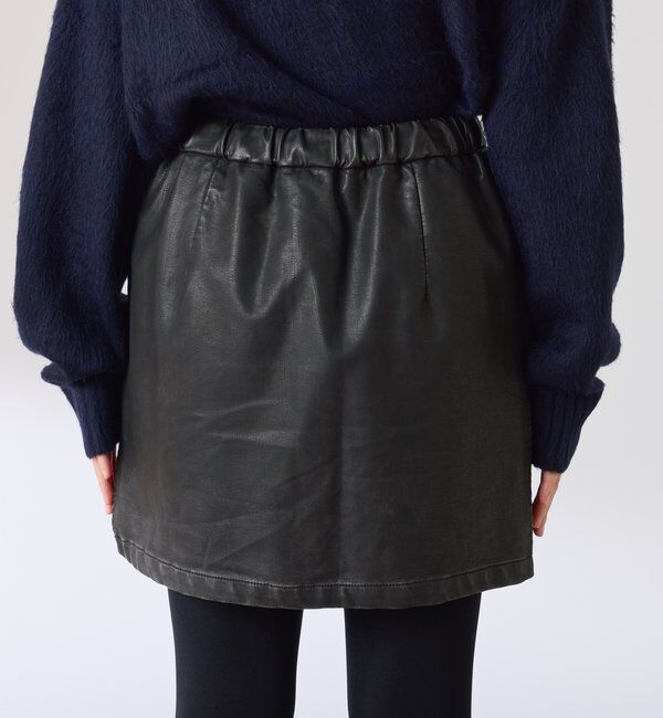  「レザーライクミニスカパン」|スカート|