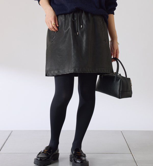  「レザーライクミニスカパン」|スカート|