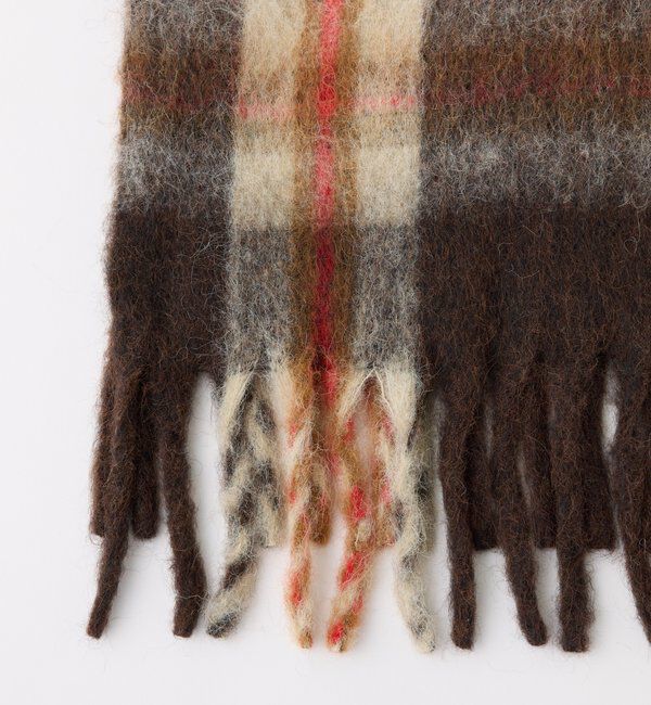  「【PAPILLONNER/パピヨネ】ボリュームチェックストール」|マフラー|