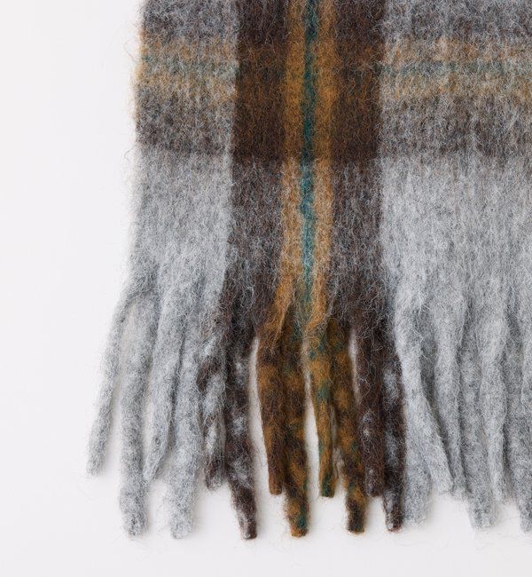  「【PAPILLONNER/パピヨネ】ボリュームチェックストール」|マフラー|