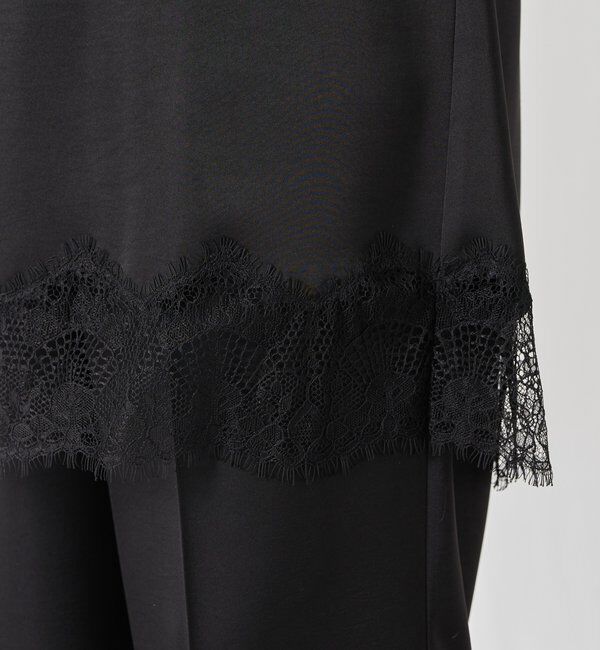  「【セットアイテム】サテンレースレイヤードパンツ/レイヤード」|チノ|