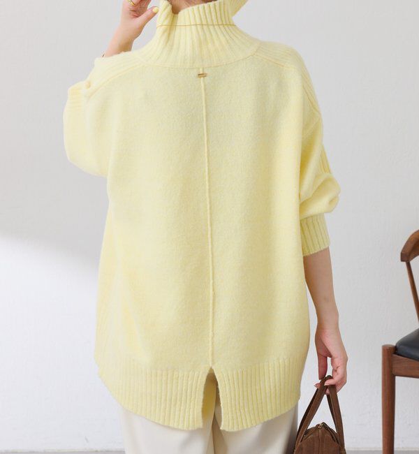  「ウール混スリットタートルニット」|ニット・セーター|