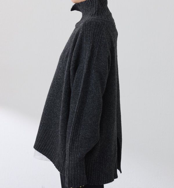  「ウール混スリットタートルニット」|ニット・セーター|