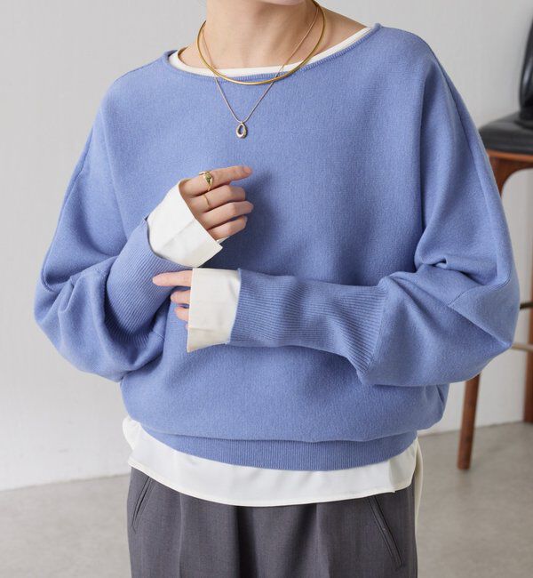  「サテンサイドドロストTブラウス」|シャツ・ブラウス|