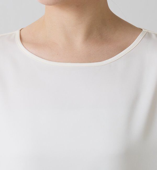  「サテンサイドドロストTブラウス」|シャツ・ブラウス|