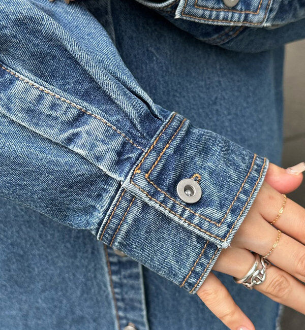  「【新色追加】ダメージデニムシャツ」|シャツ・ブラウス|