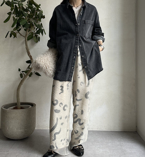  「【新色追加】ダメージデニムシャツ」|シャツ・ブラウス|