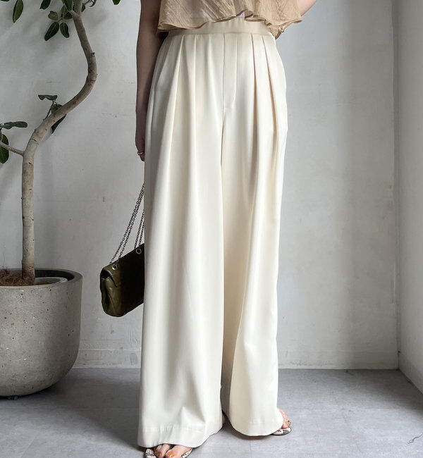  「【累計販売数3万枚突破/22色４サイズ展開！】タックワイドパンツ」|チノ|