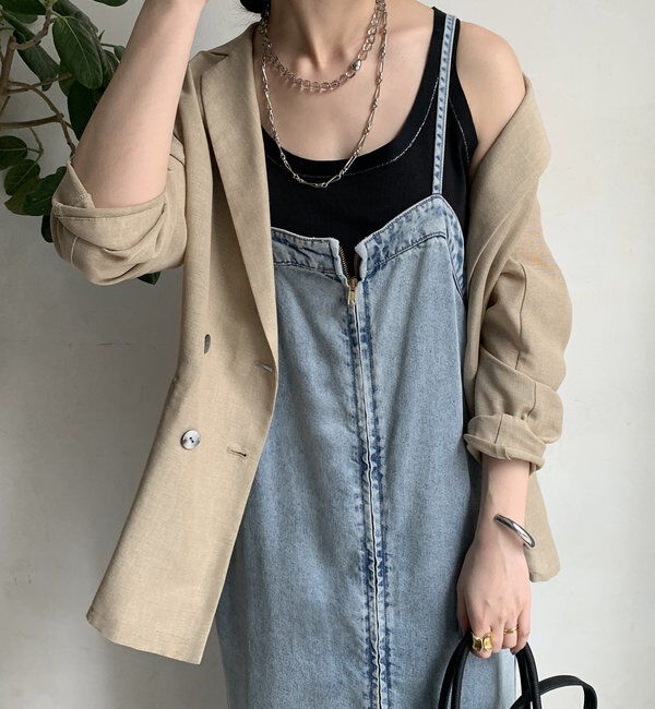  「ラメステッチキャミタンク」|Tシャツ・カットソー|