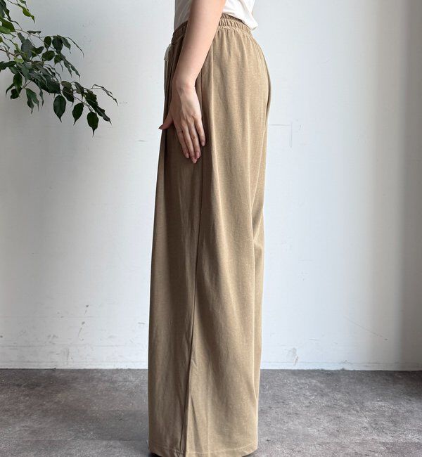  「ビンテージ風タックワイドドロストパンツ」|チノ|