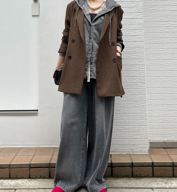  「シアーデニムフーディーシャツ」|シャツ・ブラウス|