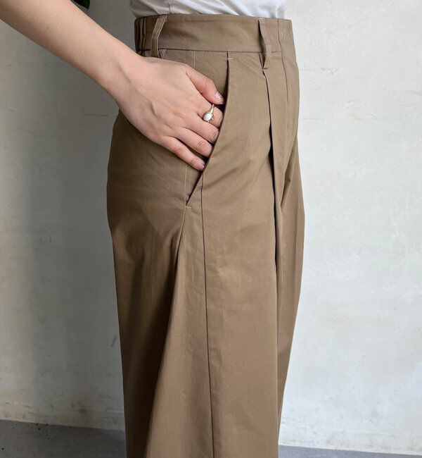  「ストレッチサテンバレルパンツ」|チノ|