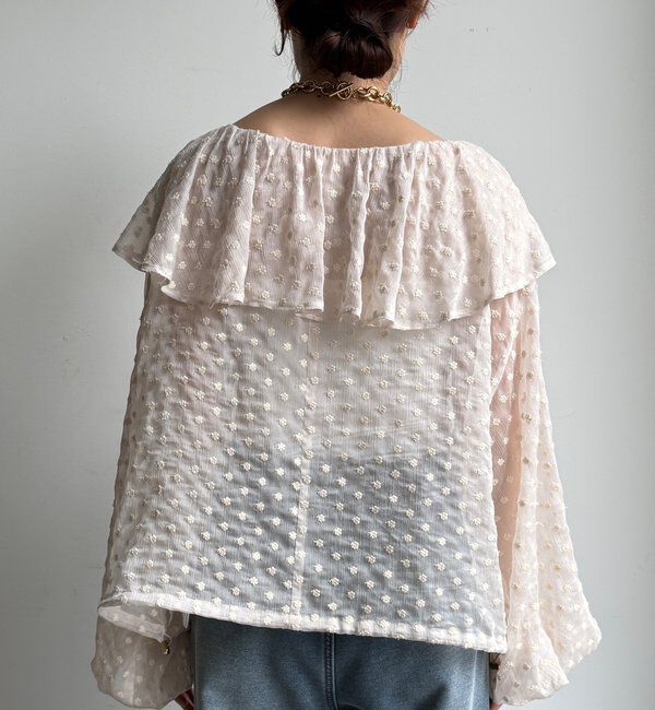  「フラワー刺繍フリルブラウス」|シャツ・ブラウス|