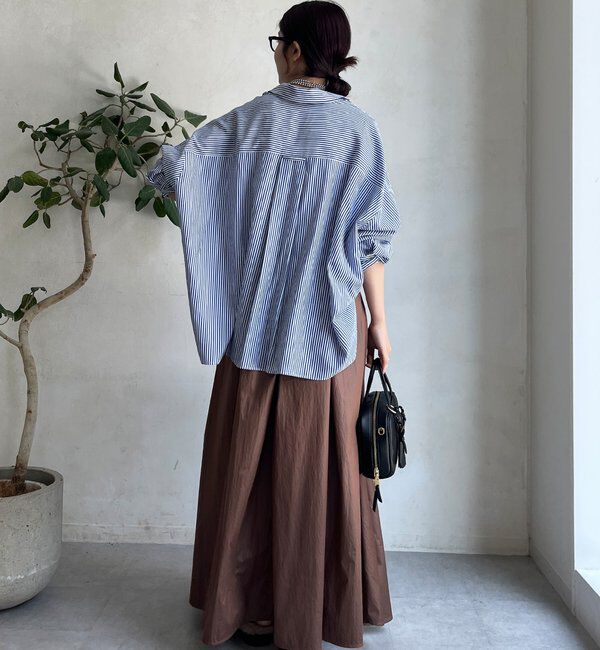  「ストライプポンチョブラウス」|シャツ・ブラウス|