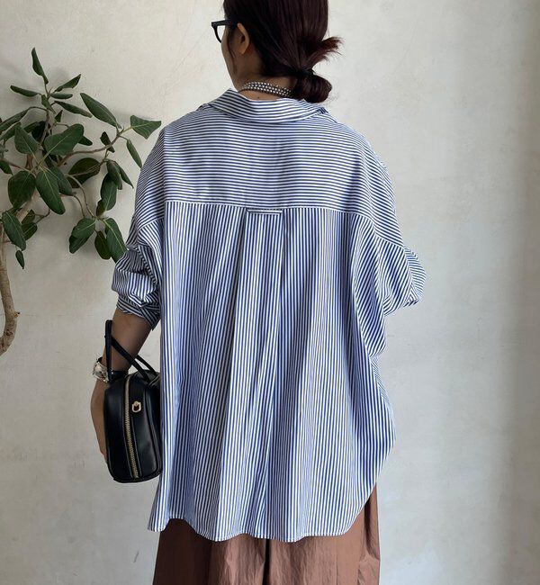  「ストライプポンチョブラウス」|シャツ・ブラウス|