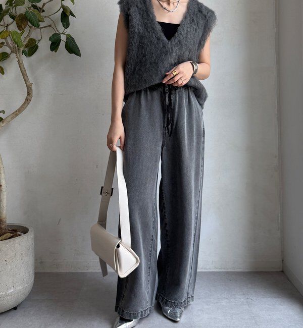  「リヨセルデニムワイドパンツ」|デニム|