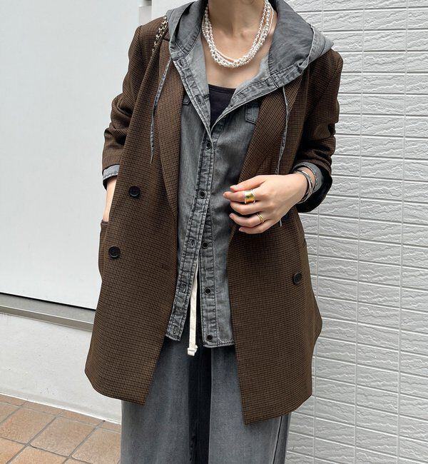  「チェックダブルジャケット」|テーラードジャケット|