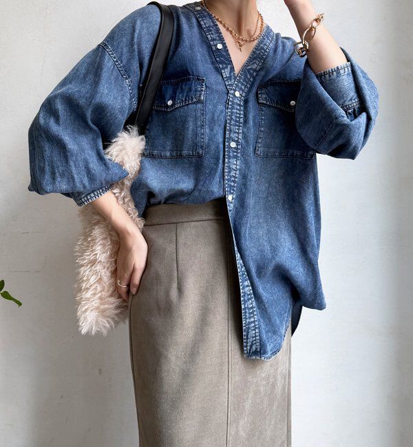  「デニムVVシャツ」|シャツ・ブラウス|