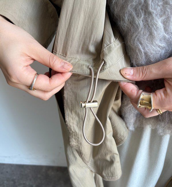  「フィブリルタッチフーディージップロングコート」|その他|