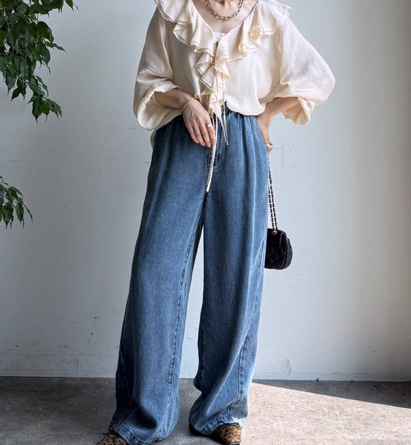  「キュプラフリルブラウス」|シャツ・ブラウス|