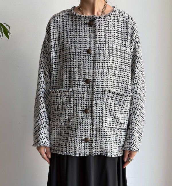  「ツイードジャケット」|ブルゾン・スタジャン|