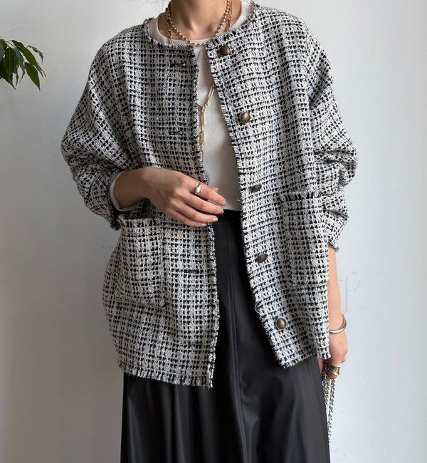  「ツイードジャケット」|ブルゾン・スタジャン|