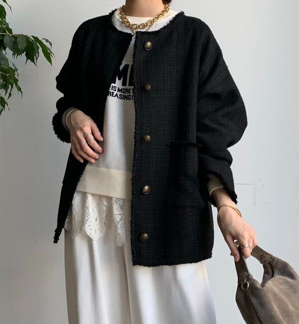  「ツイードジャケット」|ブルゾン・スタジャン|